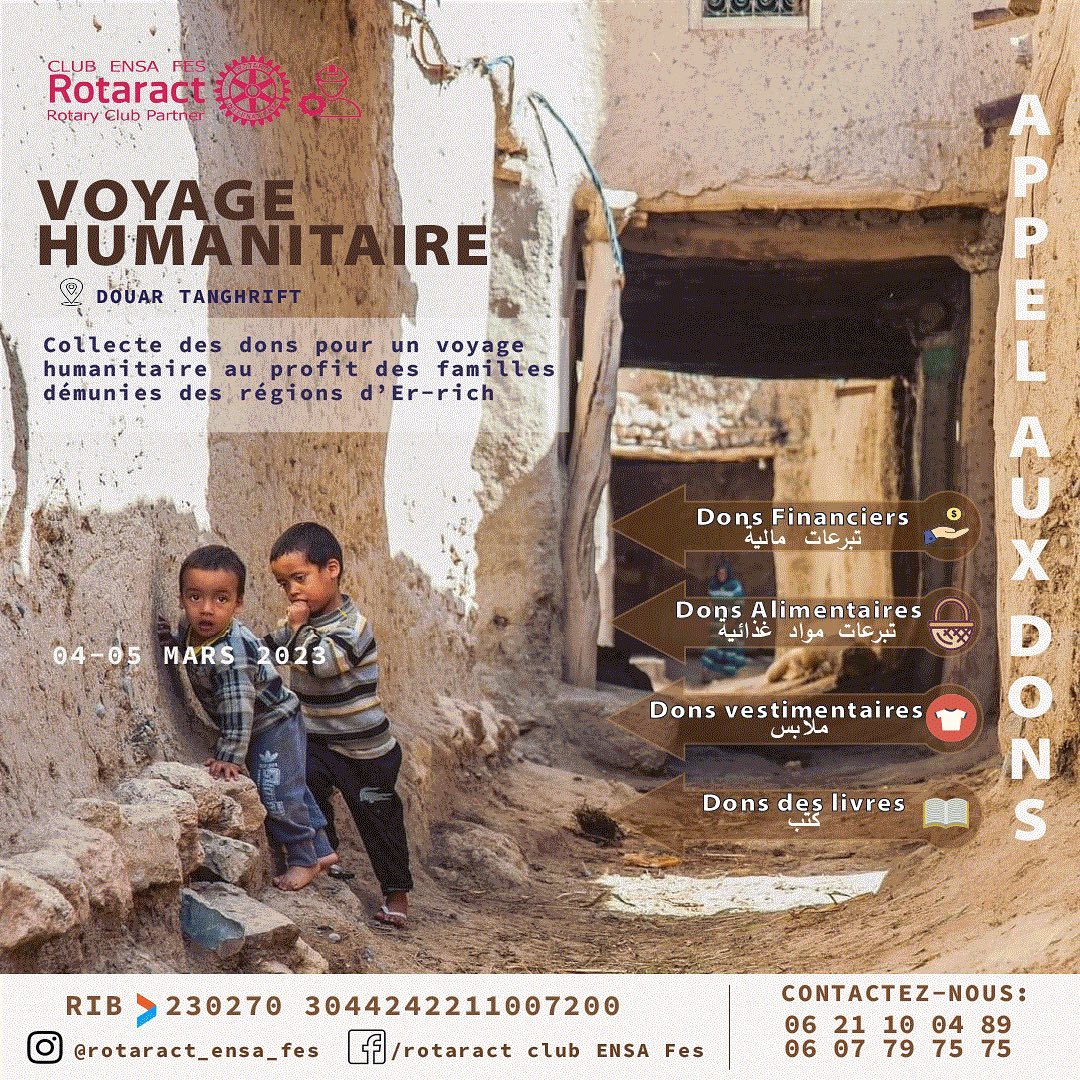 ROTARACT ENSA FES - Voyage Humanitaire
